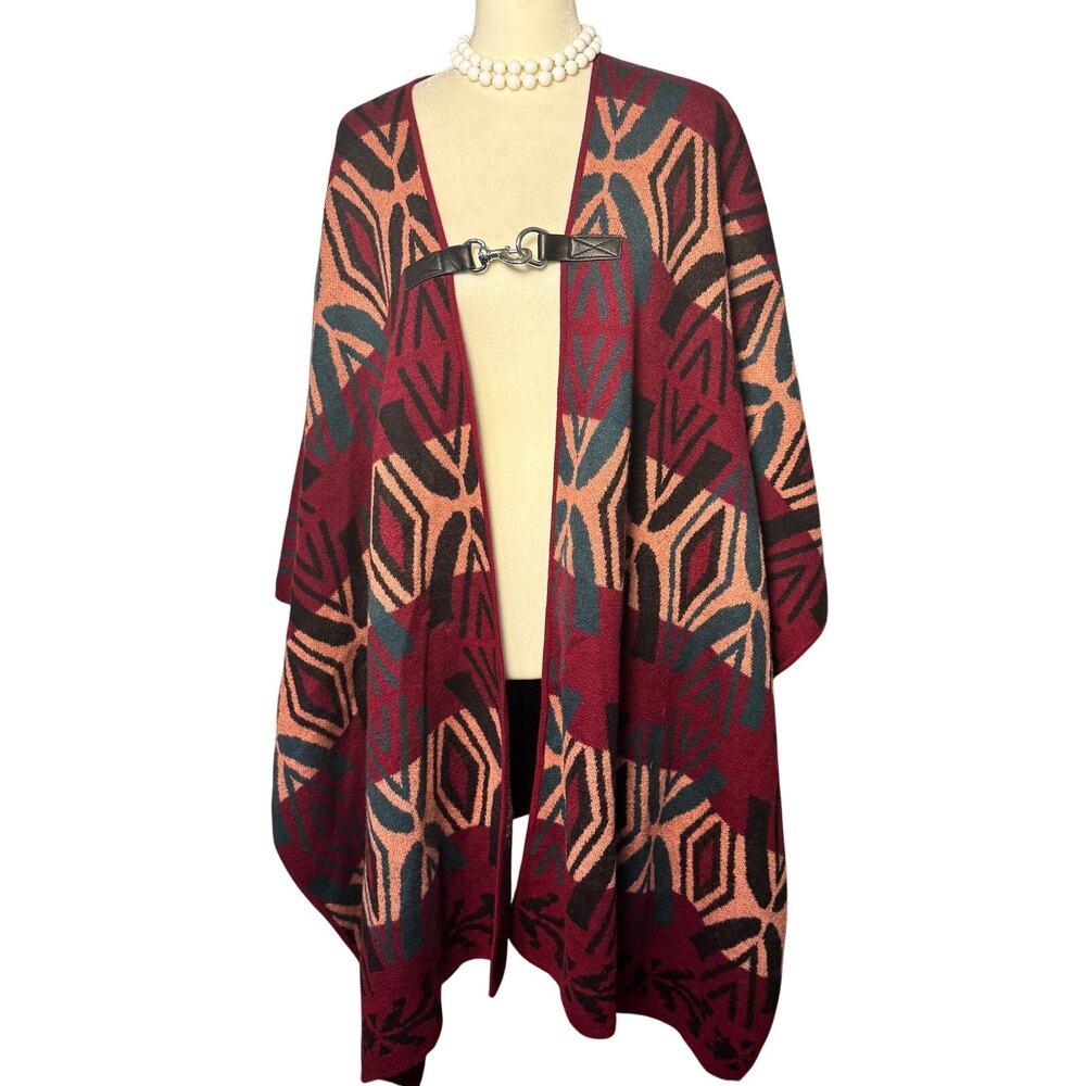 Rebecca Minkoff Geometric Poncho/Wrap Diamond Pattern One Size